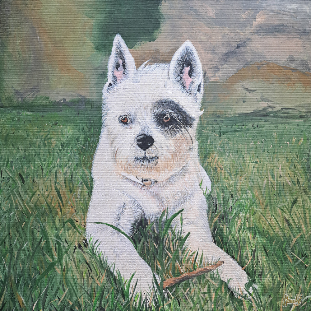 Portrait Hund, Auftragsarbeit von ManuWi